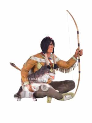 Indien avec son Chien Assis – Image 2